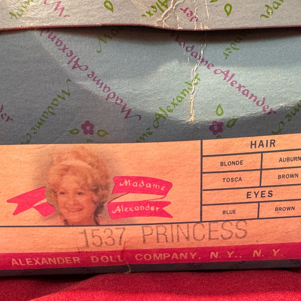 Vintage Madame Alexander Princess Doll (#1537) w/Stand